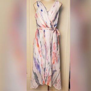 DKNY Chiffon Watercolor Dress Size 10